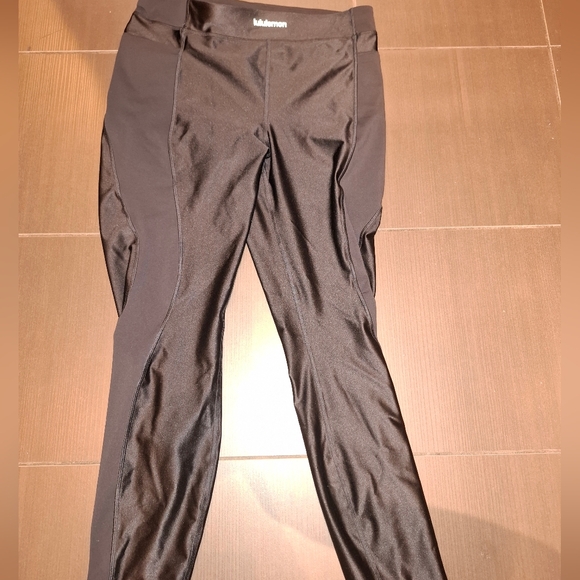 Lululemon Satin Wordmark High Rise Leggings - Picture 8 of 13